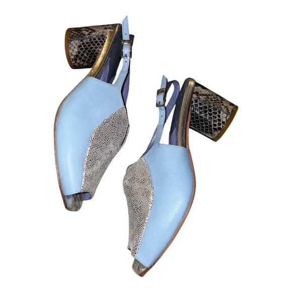 Altura Siete Iris Slingback Heels Handmade in Mexio US sz 8